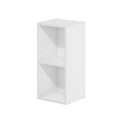 White wood bookcase with compact design and versatile storage solution