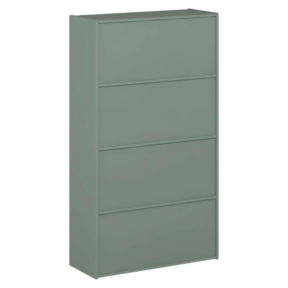 Wooden Bookcase with Engineered Wood Finish for Home Office Storage