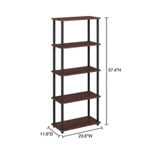 Wooden bookcase with sleek design and versatile storage