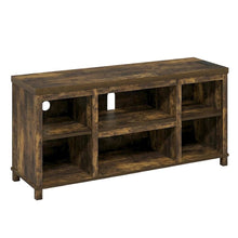 Wooden 3-Tier Entertainment Center for TV up to 55 Inch, USB Ports, Power Outlet