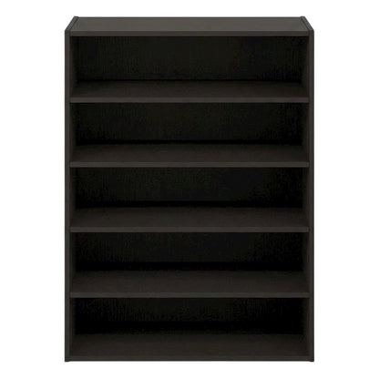 White 5-Tier Stackable Shoe Organizer, Engineered Wood, Modular Expandable