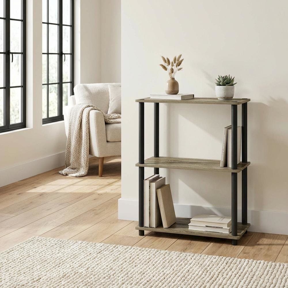 Wooden bookcase with modern design and sturdy construction