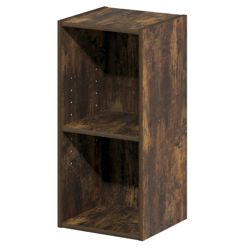 Wooden Bookcase in Finish with Open Shelving for Storage