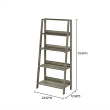 Contemporary Engineered Wood Bookcase with Stable Shelves