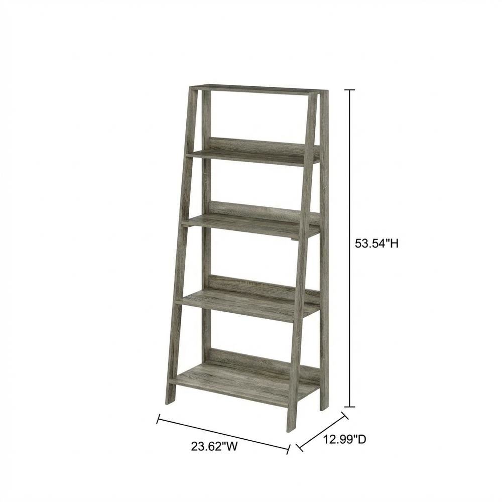 Contemporary Engineered Wood Bookcase with Stable Shelves