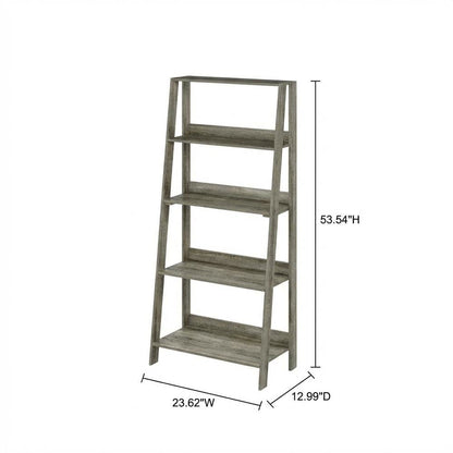 Contemporary Engineered Wood Bookcase with Stable Shelves