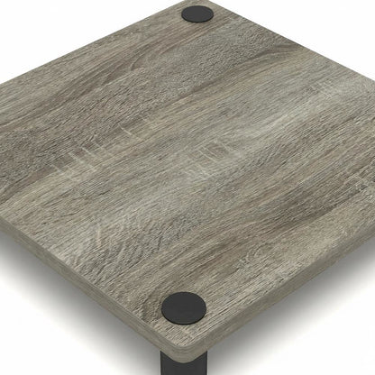 Grey Oak 3-Tier Side & Bedside Table with Modern Design