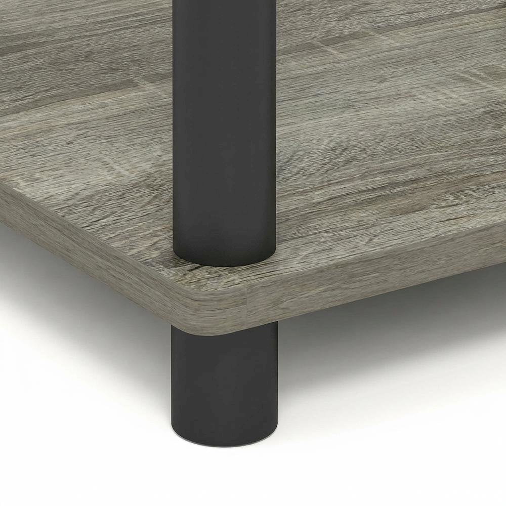 Grey Oak 3-Tier Side & Bedside Table with Modern Design