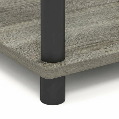 Grey Oak 3-Tier Side & Bedside Table with Modern Design