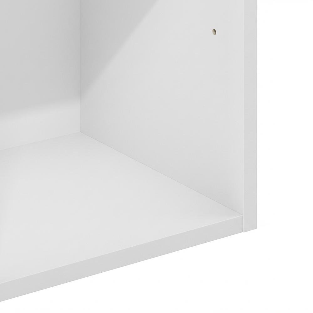 White wood bookcase with compact design and versatile storage solution
