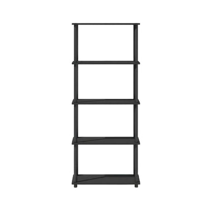 Wooden Bookcase in Finish with Sturdy Shelving for Home or Office Storage