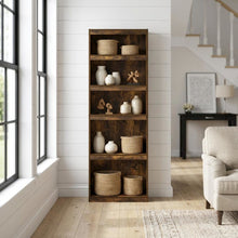 Amber Pine 5-Tier Shelf Bookcase with Ample Storage Space
