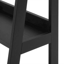 Espresso 5-Tier Ladder Bookcase with Display Shelves and Wood Construction
