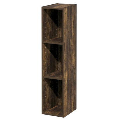 Wooden bookcase in finish with adjustable shelves for versatile storage