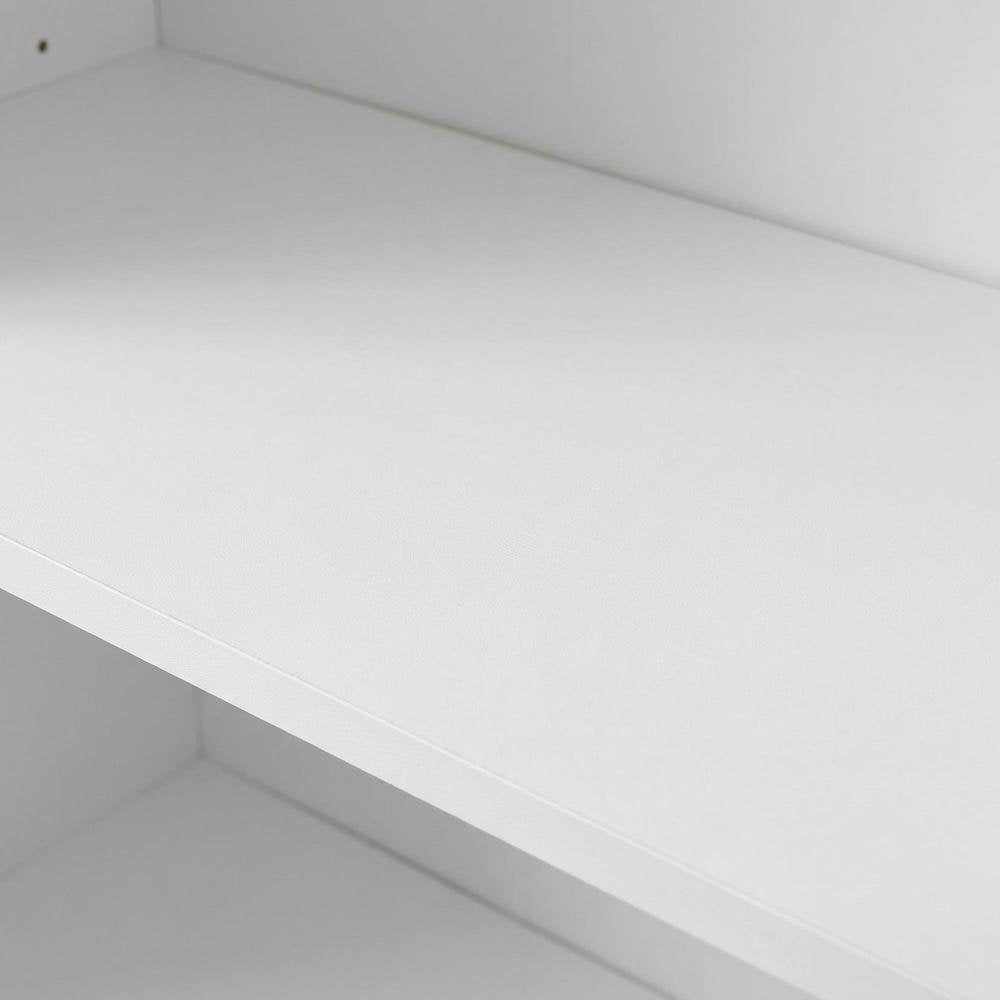 White 3-Shelf Bookcase with Wooden Construction for Living Room and Office