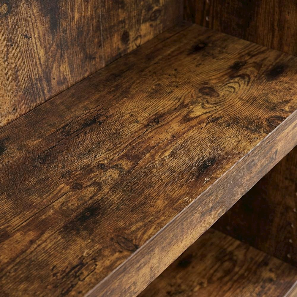 Amber Pine 5-Tier Shelf Bookcase with Ample Storage Space