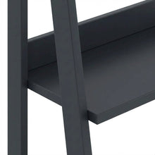 Black 5-Tier Ladder Shelf for Books and Display Storage