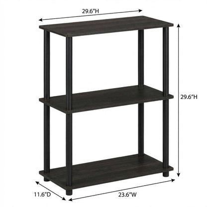Wooden bookcase with sturdy construction and modern design