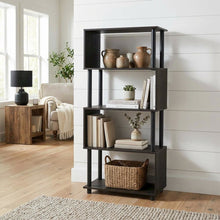 Wooden Bookcase with Open Shelving for Storage and Display