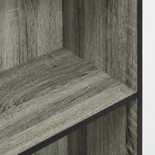 3 Tier Open Shelf Bookcase with French Oak Grey Finish for Contemporary Storage
