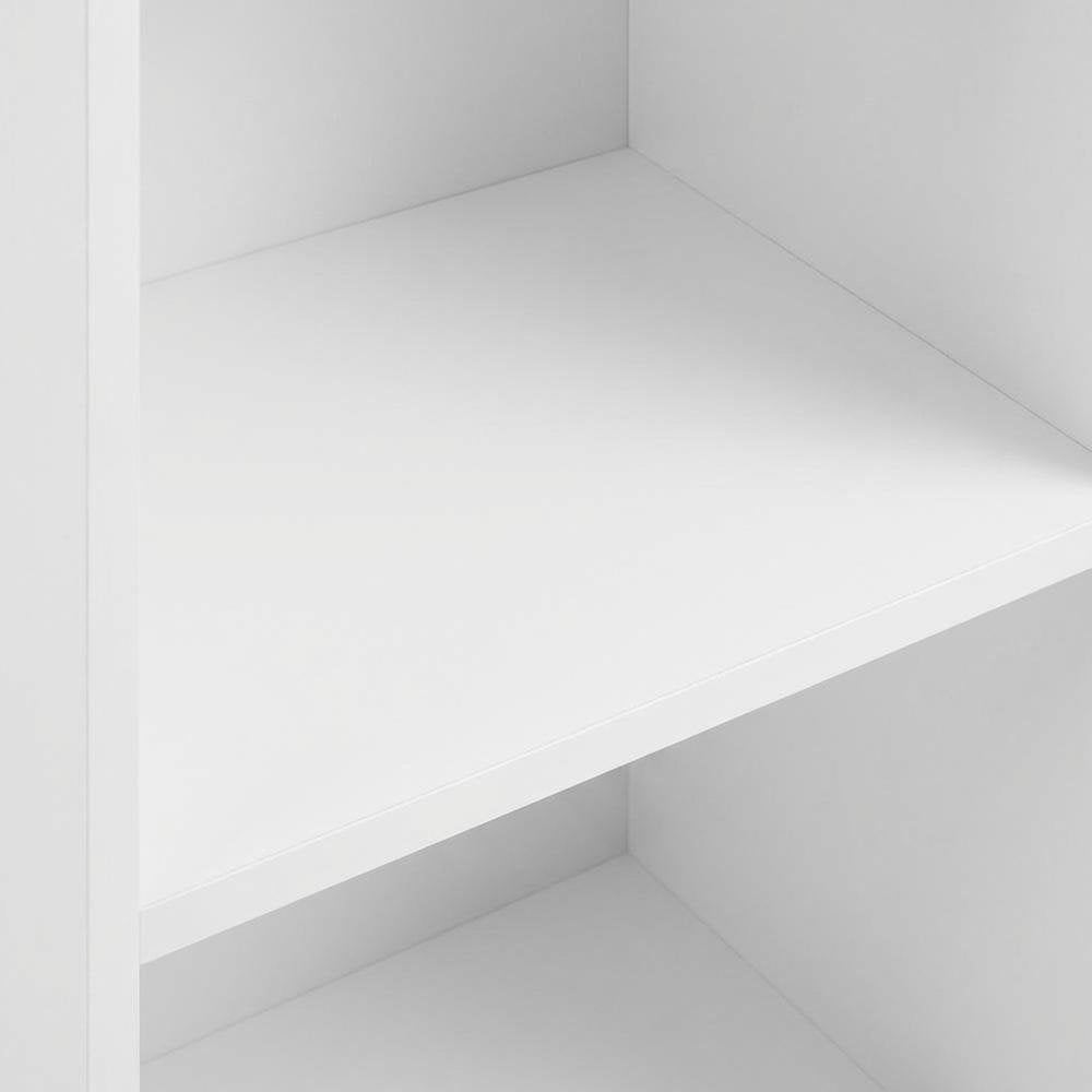 White 2-Tier Open Shelf Bookcase with Stylish Wooden Design