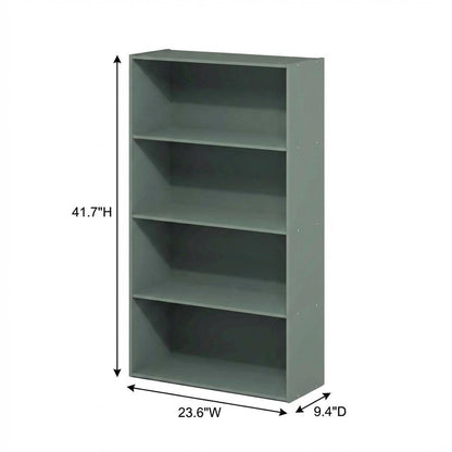 Wooden Bookcase with Engineered Wood Finish for Home Office Storage