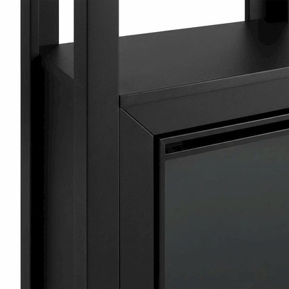 Black, Display Side Table, Open Shelf, Fireplace Ready