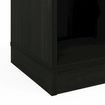 Irregular 3-Cube Bookcase with Espresso Finish, Storage Organizer, Modern Design