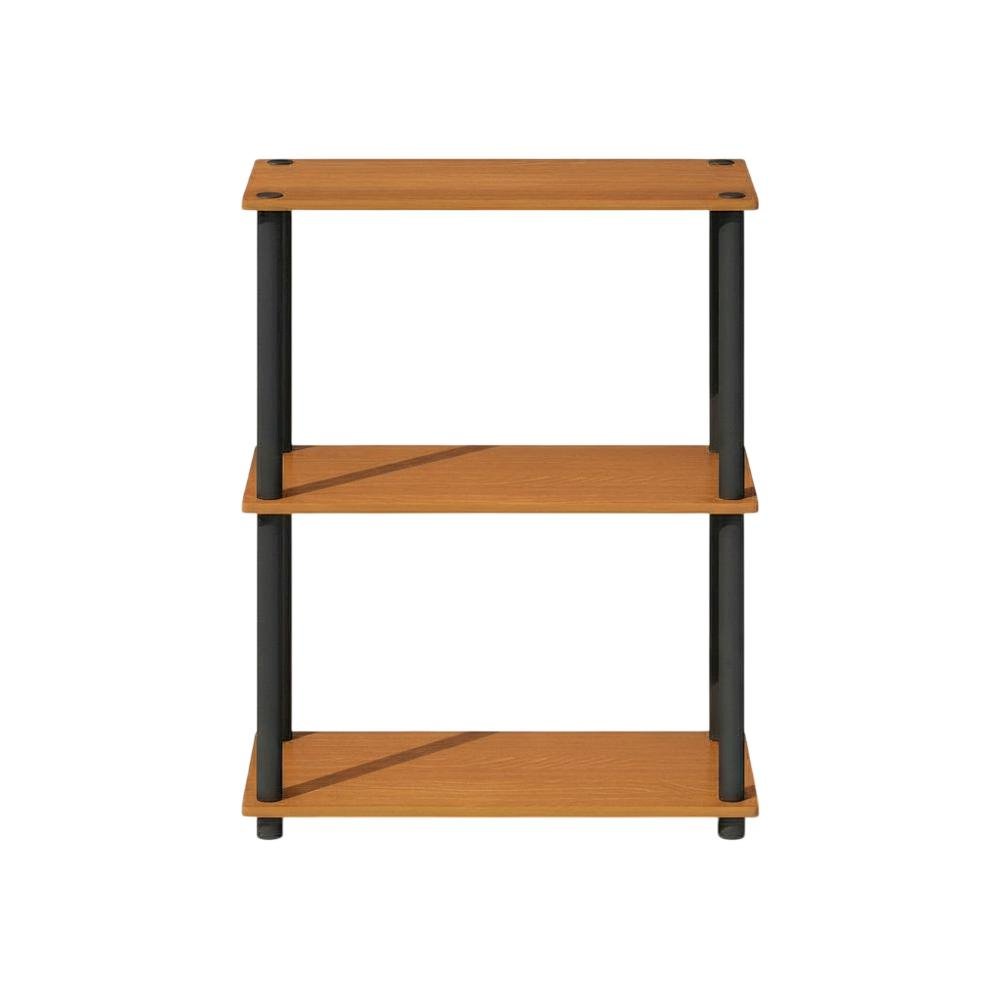Wood Bookcase with Open Shelving and Sturdy Construction for Living Room Storage