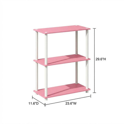 Wooden bookcase with open storage shelves for modern home decor