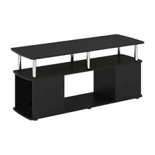 Dark Americano Coffee Table with Storage Shelf and Bottom Compartment
