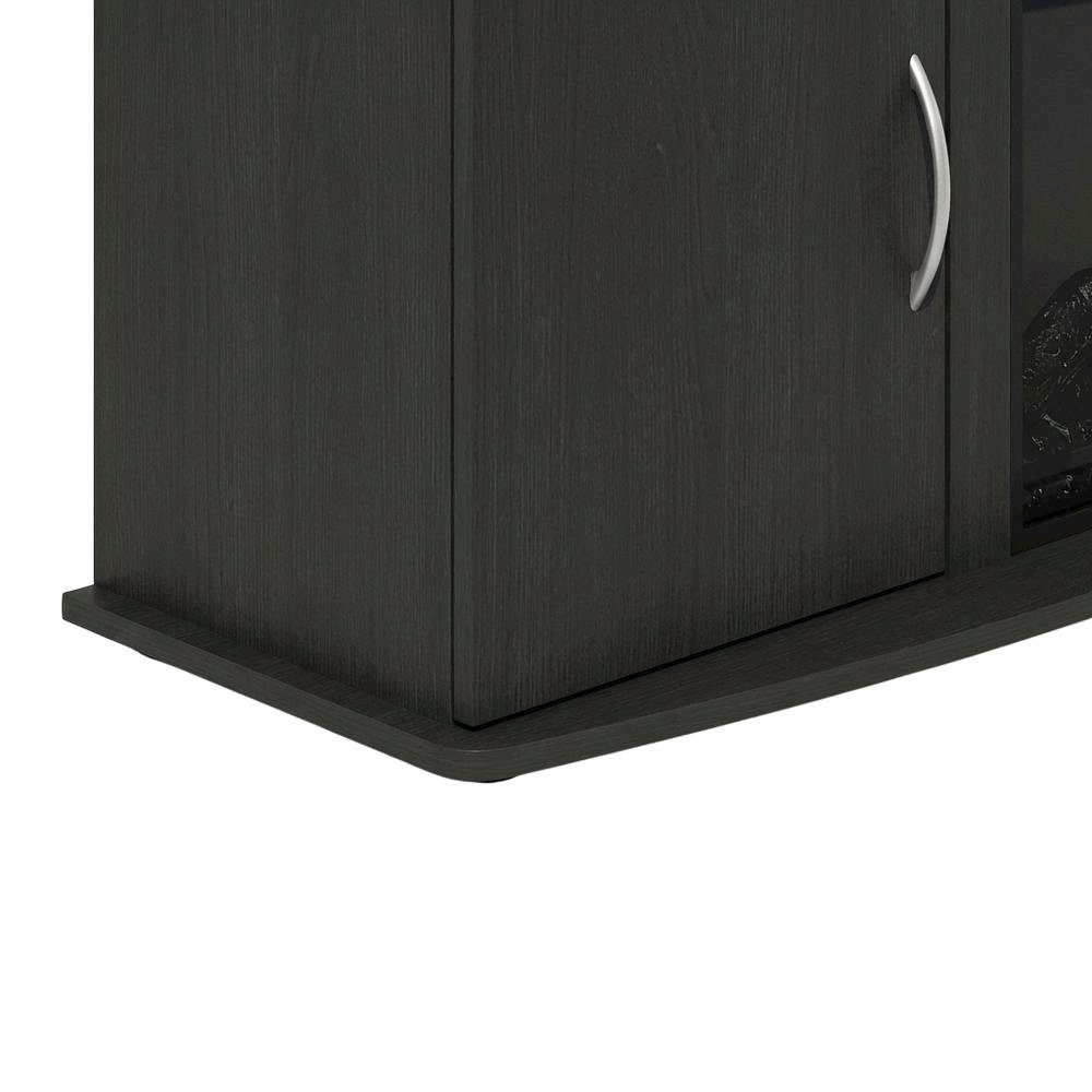 Brown Electric Fireplace TV Stand with Spacious Storage for TVs up to 55 Inches