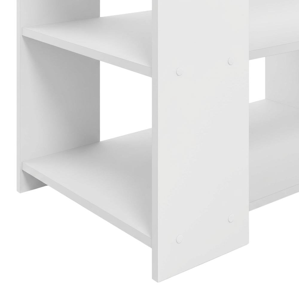 White wooden TV stand for up to 55-inch screens with ample storage space