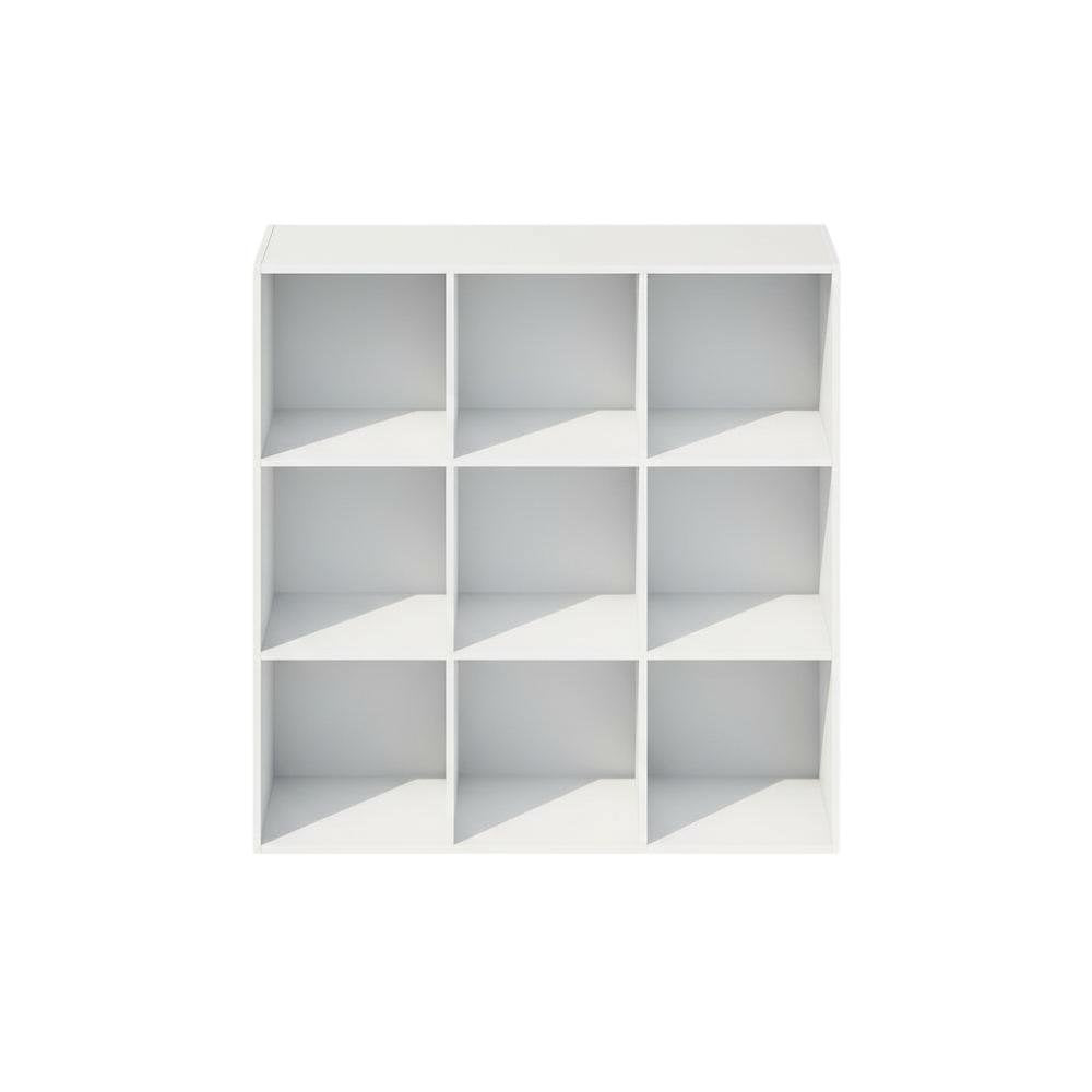Wooden bookcase with open shelves for versatile storage