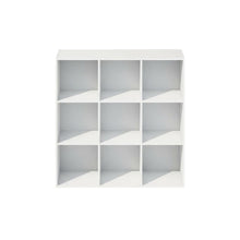 Wooden bookcase with open shelves for versatile storage