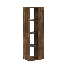 Wooden bookcase with open shelving for versatile storage