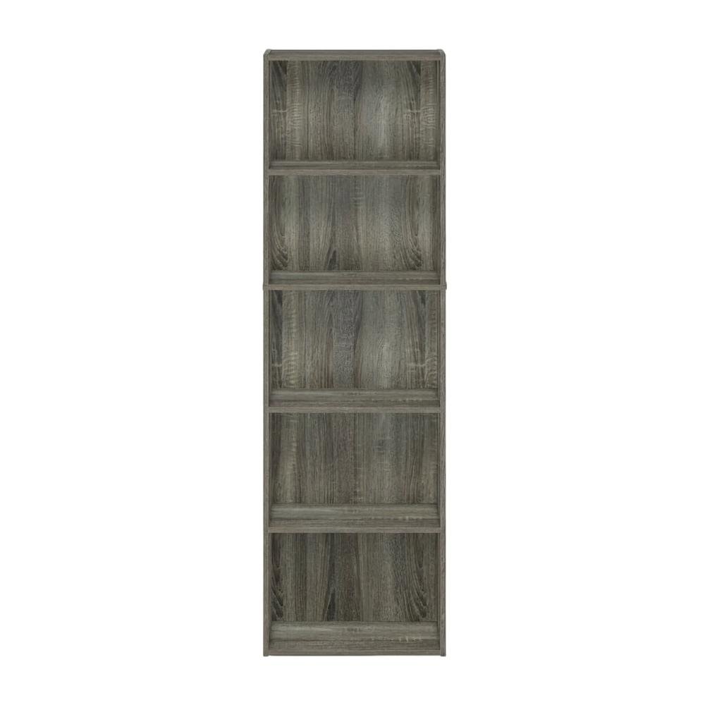 Wood Bookcase with Adjustable Shelves for Home Office and Living Room