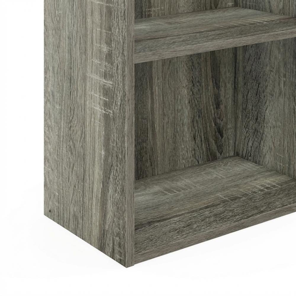 Wood Bookcase with Adjustable Shelves for Home Office and Living Room