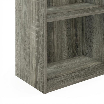 Wood Bookcase with Adjustable Shelves for Home Office and Living Room