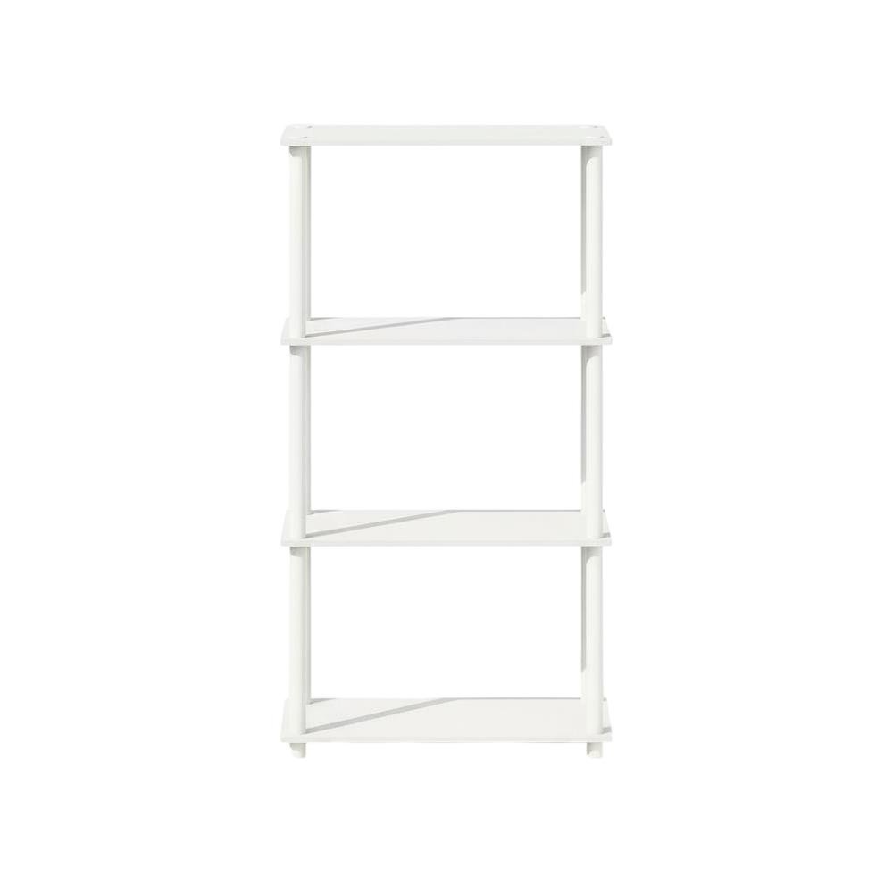 Wooden Bookcase with Open Shelves for Living Room and Office Use