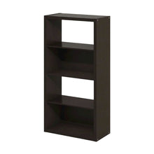 Wood bookcase with sturdy construction and classic design for home storage