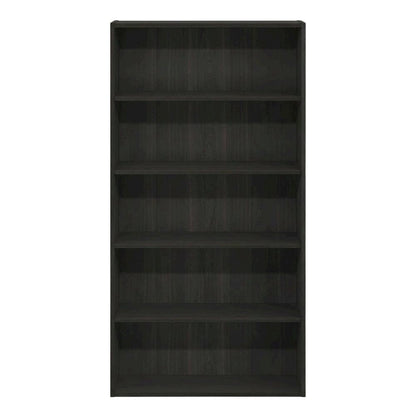 Wooden bookcase with open-back design for living room storage
