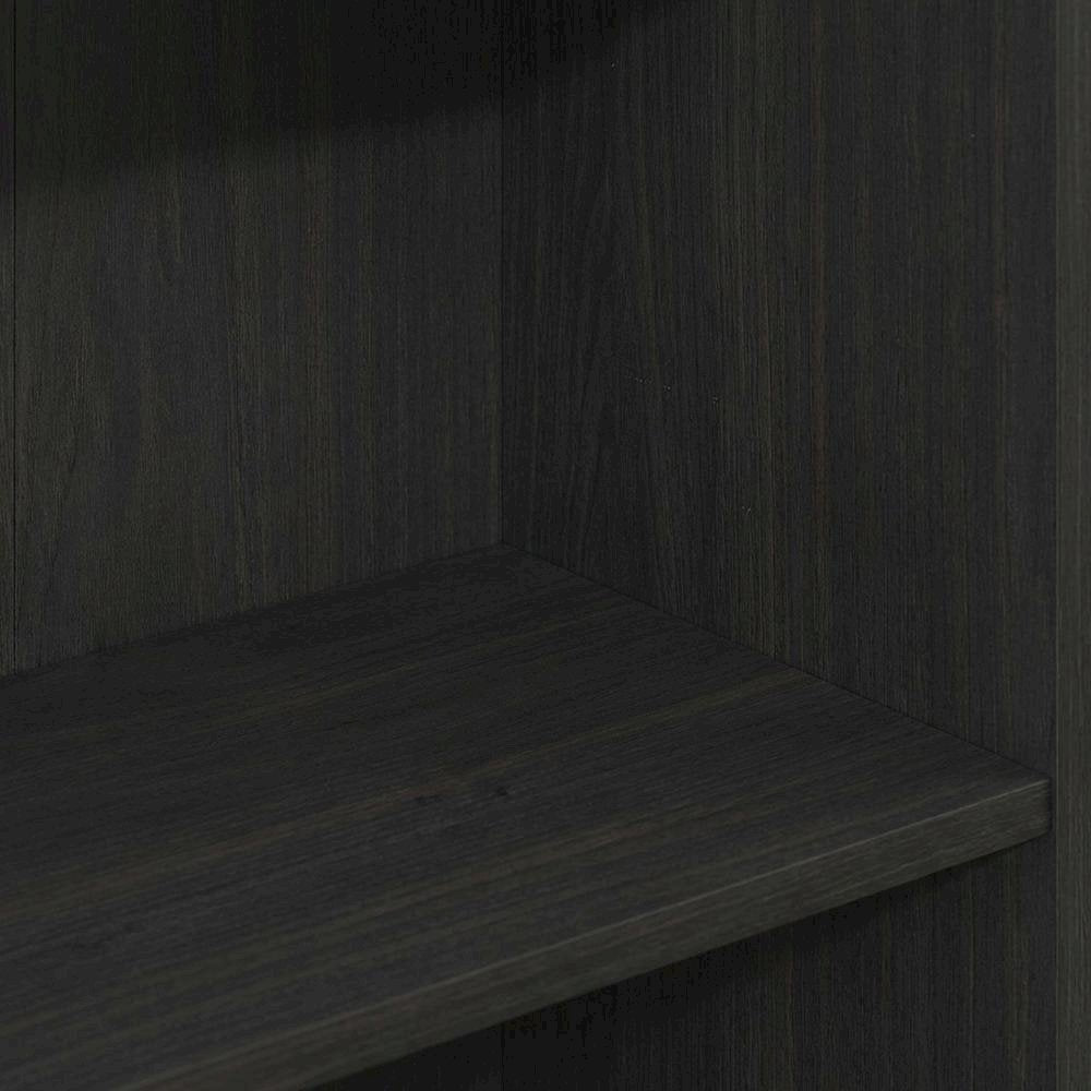 Wooden bookcase with open-back design for living room storage
