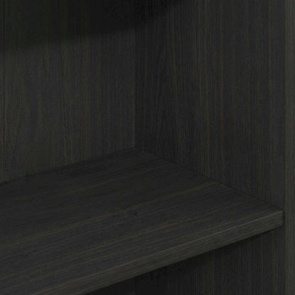 Wooden bookcase with open-back design for living room storage