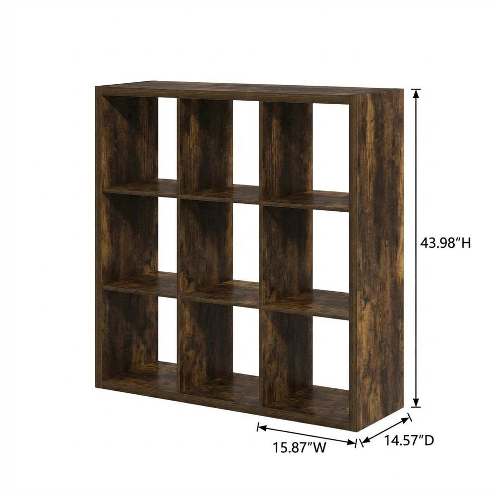 Wood Bookcase with Adjustable Shelves and Sturdy Construction