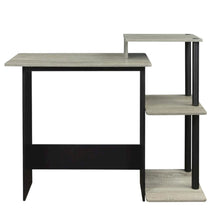 Oak Grey, Black Laptop Desk with Spacious Work Surface, Sturdy Construction