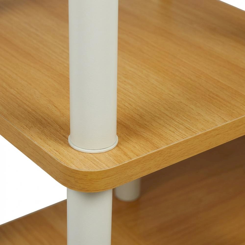 Beech and White No Tools Entertainment Center with Modern Design