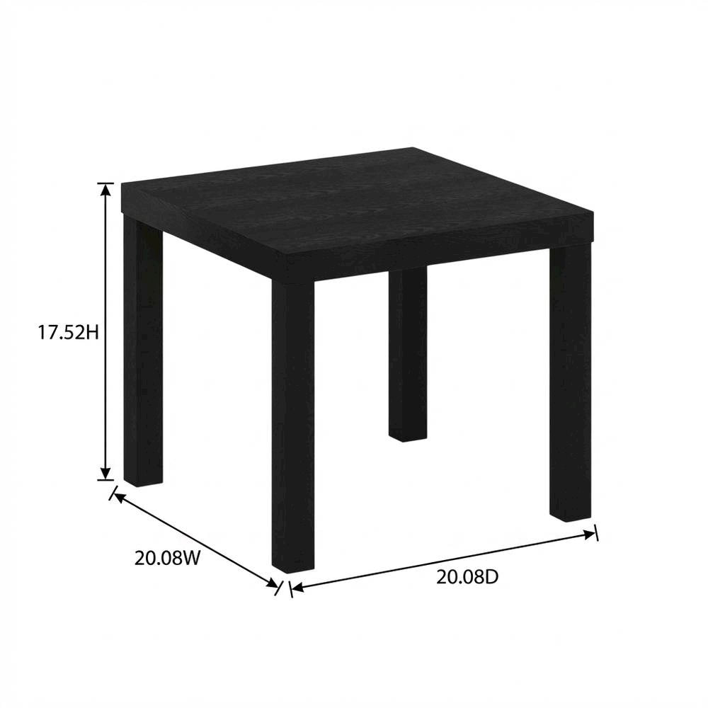 Black, Side Table, Quality Build, Durable Wood Frame