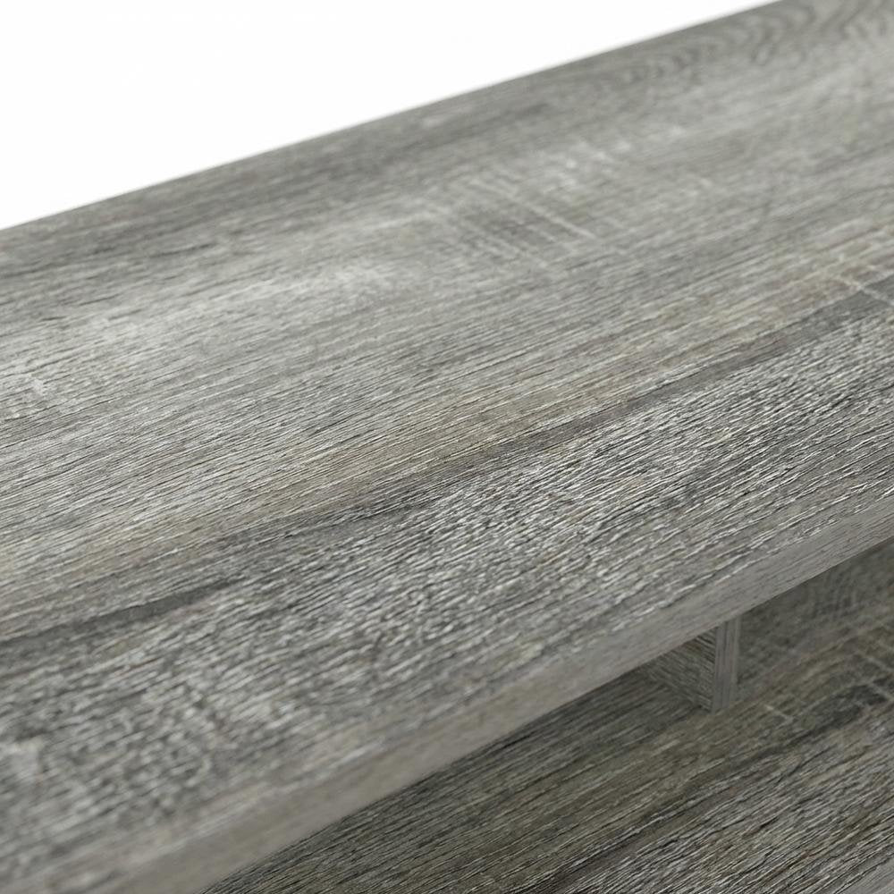 French Oak Grey TV Stand with Fireplace for Up to 55-Inch Screens