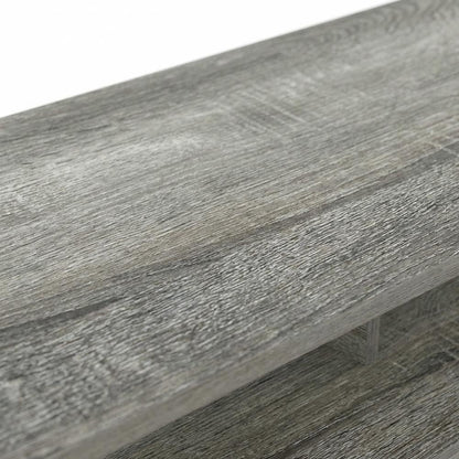 French Oak Grey TV Stand with Fireplace for Up to 55-Inch Screens